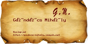 Göndöcs Mihály névjegykártya